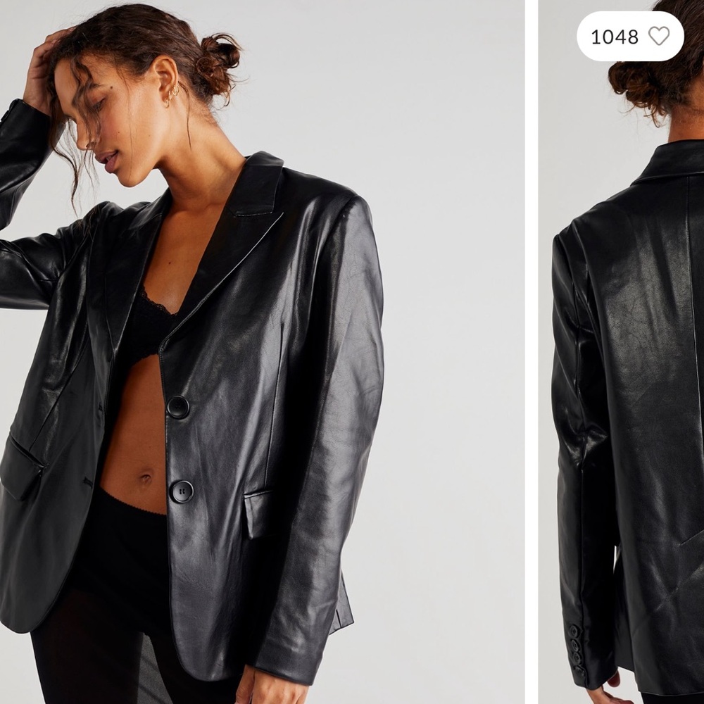 Black We the Free Stevie Leather Blazer !!!